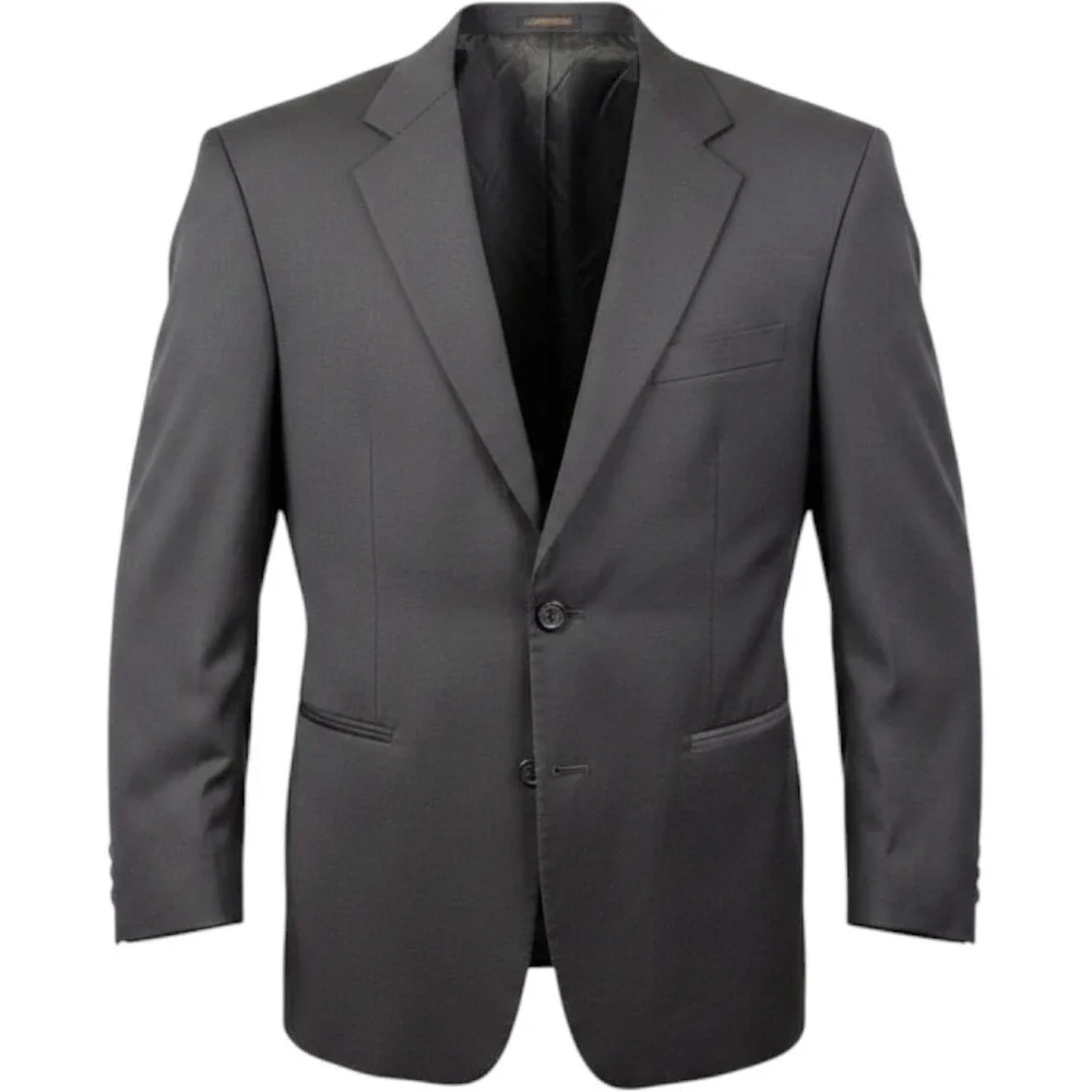 Stafford Blazer Men 42R Black Excellent Worsted Wool 2-Button Sport Coat